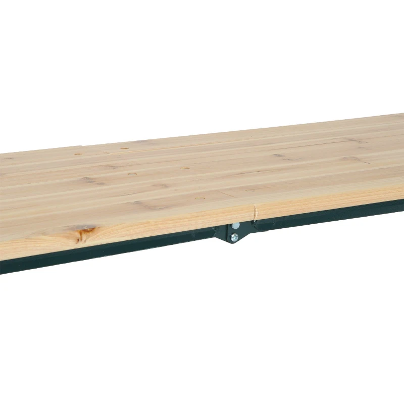 Outsunny 3-Piece Folding Picnic Table Set, 86" Large Beer Table with Benches, Portable for Camping Garden Poolside BBQ Dining Party (7')