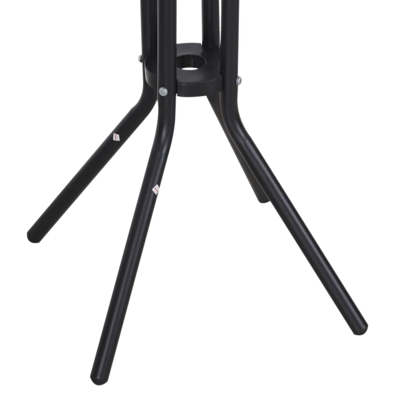 Outsunny 3PC Outdoor Patio Pub Set, Bistro Glass Table & Chairs, Perfect for Garden Chatting and Relaxation