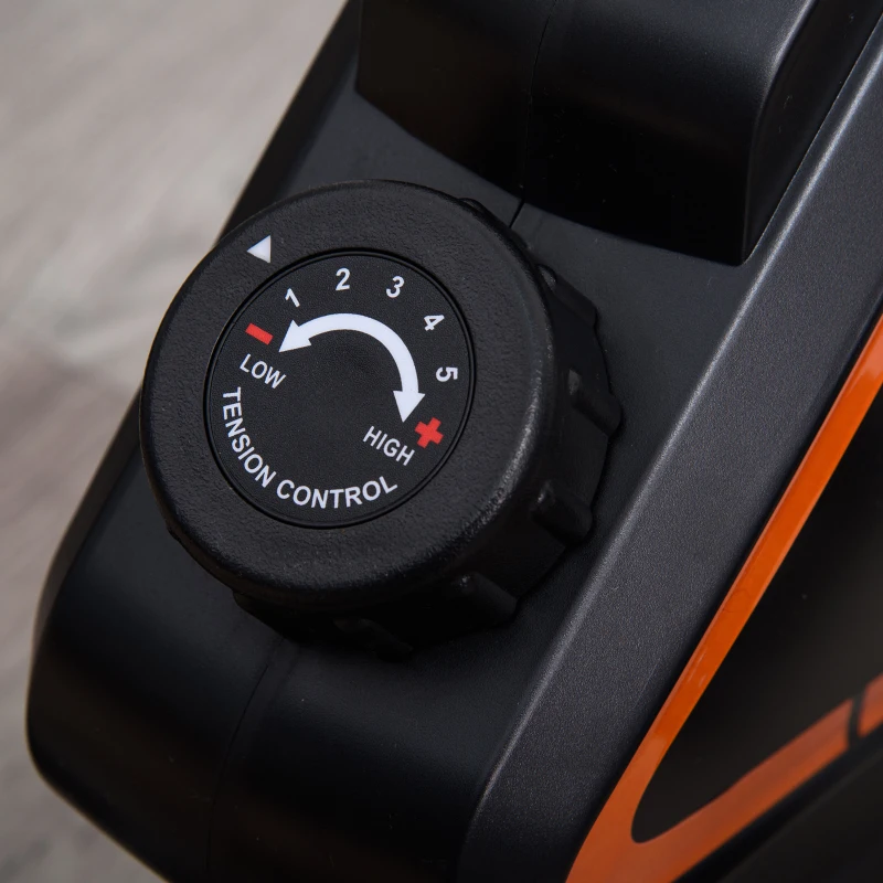 Soozier Under Desk Bike Pedal Exerciser Magnetic Mini Exercise Bike 5 Levels Adjustable Resistance Rehabilitation with LCD Display for Home/Office, Orange/Black