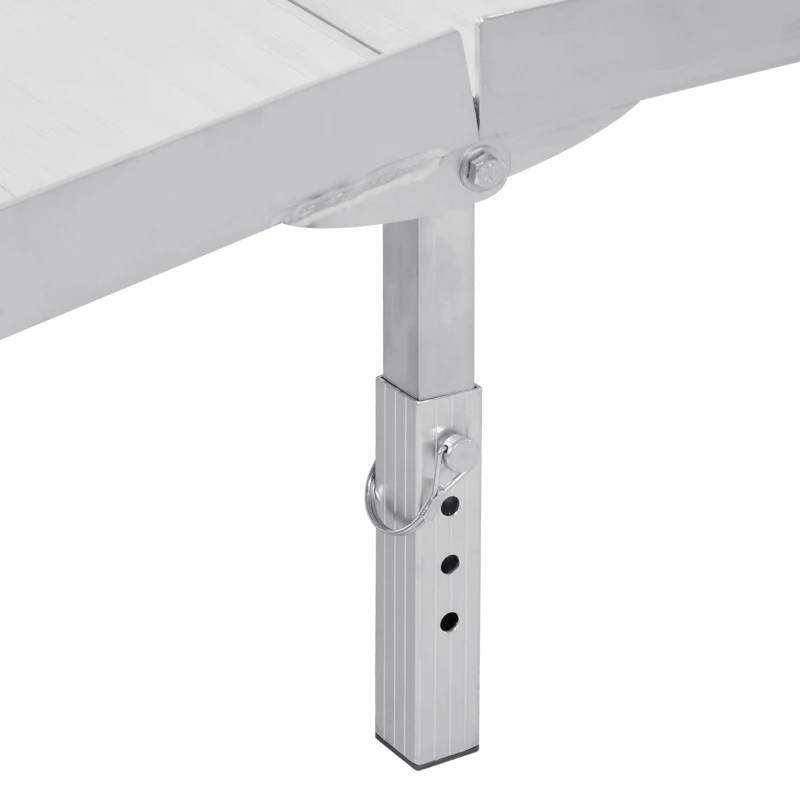 HOMCOM 8ft Wheelchair Ramp Foldable Portable Scooter Mobility Easy Access Carrier Ramp with Carrying Handle Aluminum Alloy