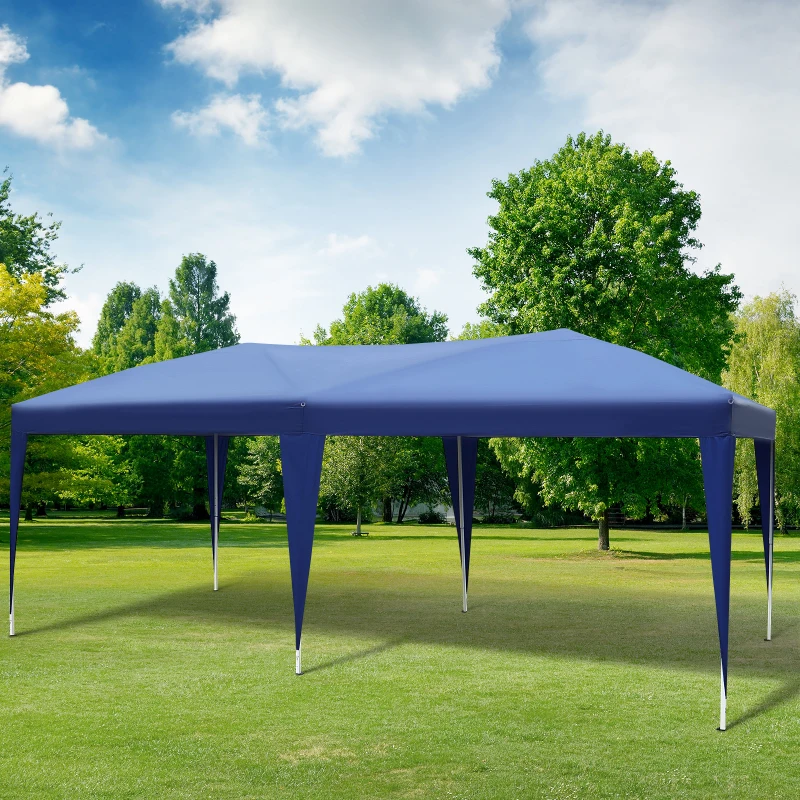 Outsunny 10' x 20' Outdoor Portable Pop-Up Instant Canopy Event Party Tent, Royal Blue