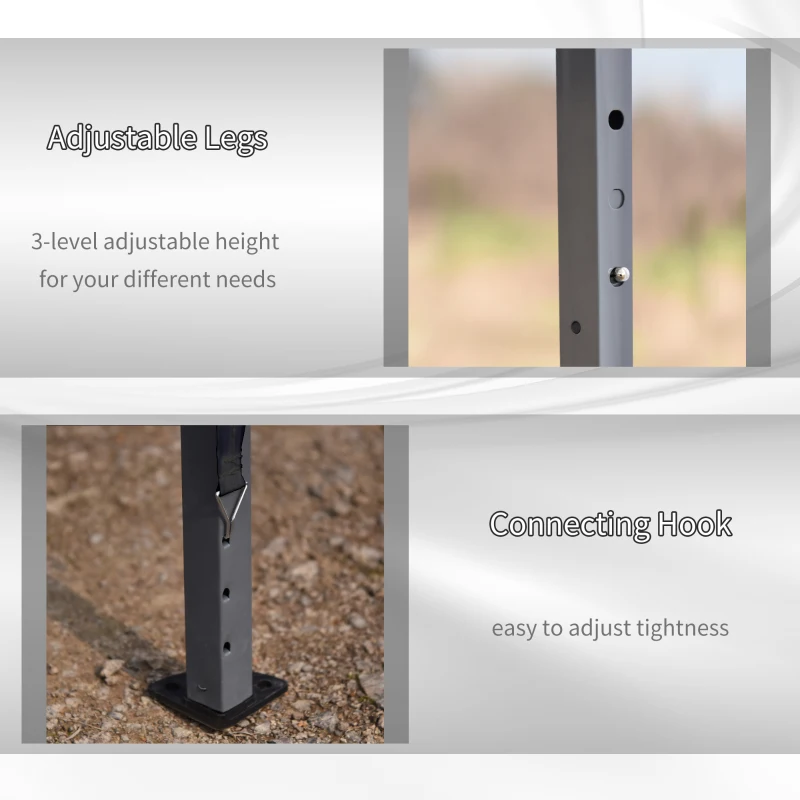 Outsunny 10' x 20' Pop Up Canopy, UV Fighting Roof, Carry Bag for Patio, Backyard, Beach, Garden, Coffee