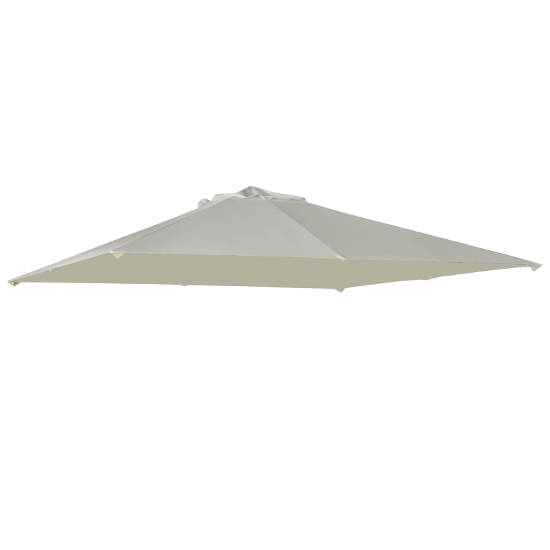 Outsunny 9.6' x 9.6' Square Gazebo Canopy Replacement UV Protected Top Cover Sun Shade Cream White