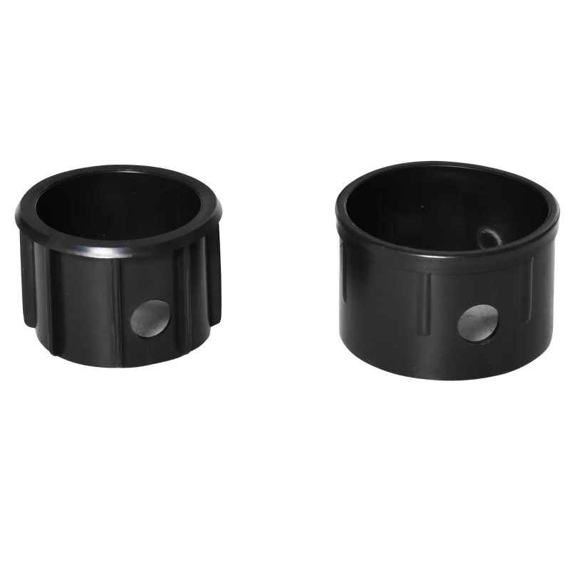 Outsunny 21 lbs. Market Umbrella Base Holder 18" Heavy Duty Round Parasol Stand with Rattan Design for Patio, Black