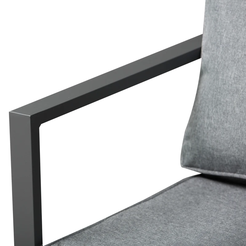 Outsunny 9 Piece Outdoor Patio Dining Set Furniture Set with 4 Chairs, 4 Ottomans, & Glass Table with Cushions & Aluminum Frame