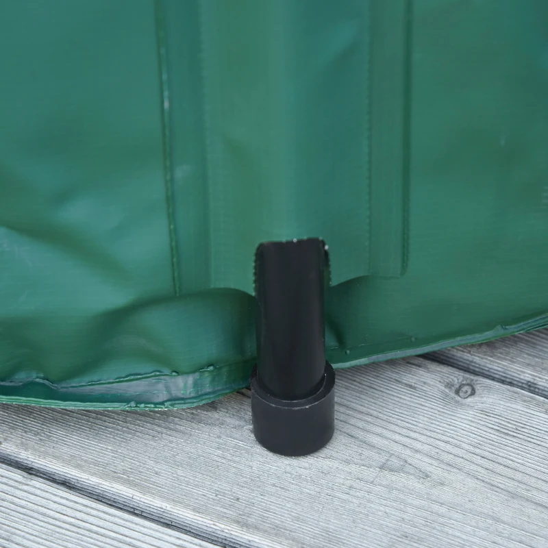 Outsunny 105 Gallon Collapsible Rain Barrel, Portable Water Storage Tank Rainwater Catcher Collection System with Filter Spigot Overflow Kit