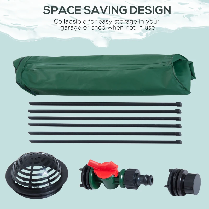 Outsunny 60 Gallon Collapsible Rain Barrel, Portable Water Storage Tank Rainwater Catcher Collection System with Filter Spigot Overflow Kit