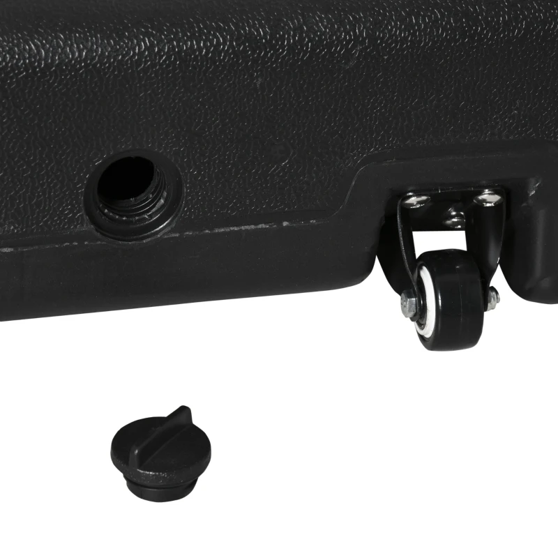 Outsunny Offset Patio Umbrella Base Stand Cantilever Umrella Holder Weight w/ Wheels, Sand or Water Filled, 176 lb Capacity Water or 264 lb Capacity Sand, Black