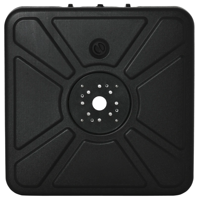 Outsunny Offset Patio Umbrella Base Stand Cantilever Umrella Holder Weight w/ Wheels, Sand or Water Filled, 176 lb Capacity Water or 264 lb Capacity Sand, Black