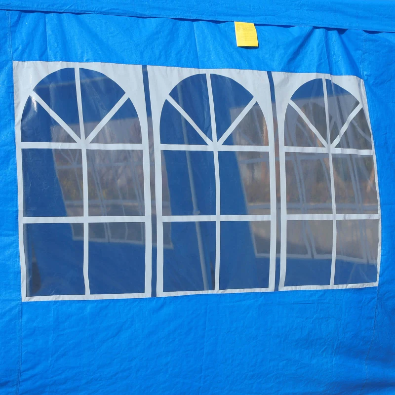 Outsunny Large 10' x 20' Gazebo Canopy Party Tent with 4 Removable Window Side Walls,Wedding, Picnic Outdoor Events - Blue