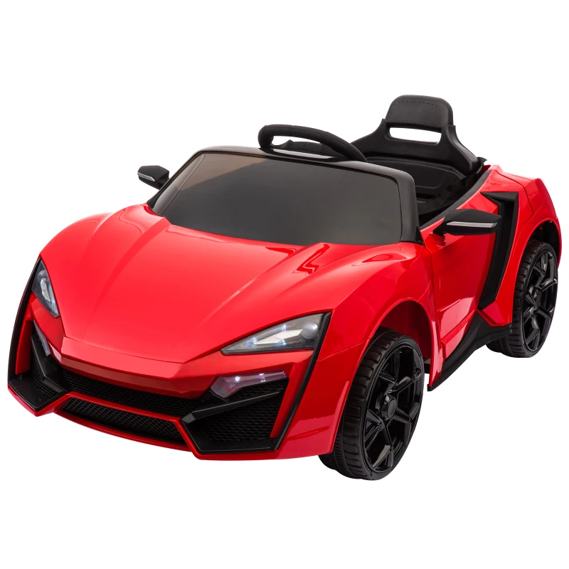 Aosom Ride On Car for Kids  6V Electric Ride-On Car with Parental Remote Control, 2 Speeds, LCD power indicator, Seat Belt (Red)
