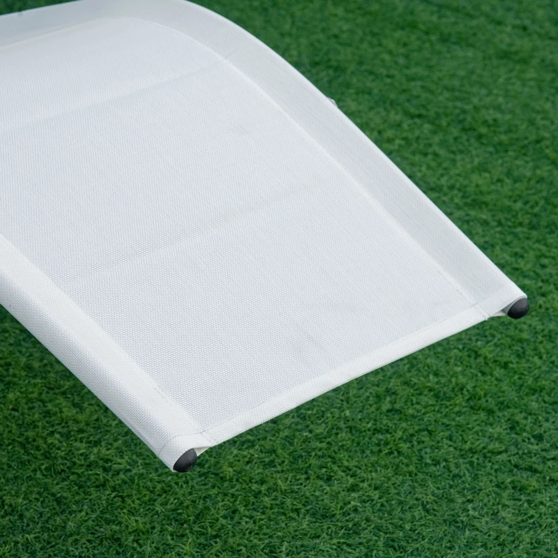 Outsunny Rocking Chair, Zero Gravity Patio Chaise Garden Sun Lounger, Outdoor Reclining Rocker Lounge Chair with Detachable Pillow for Lawn, Patio or Pool, White