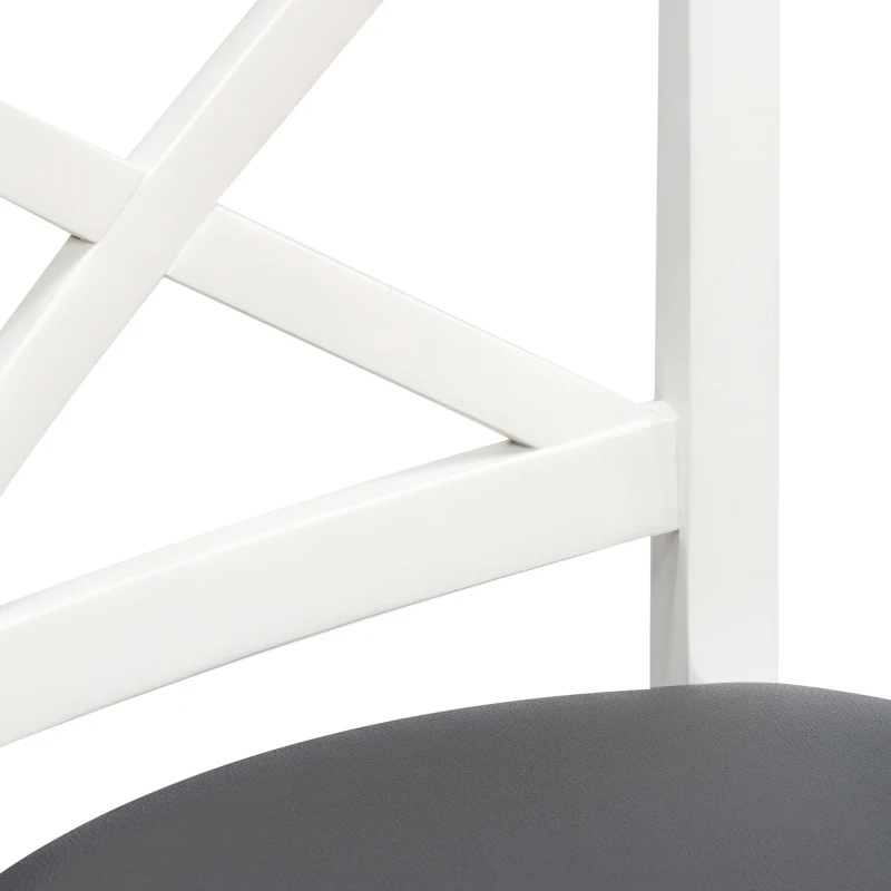 HOMCOM Swivel Bar Height Bar Stool with Back, 31 Inch PU Leather Bar Height Stool, Farmhouse Barstool with Rubberwood Frame, Cream White