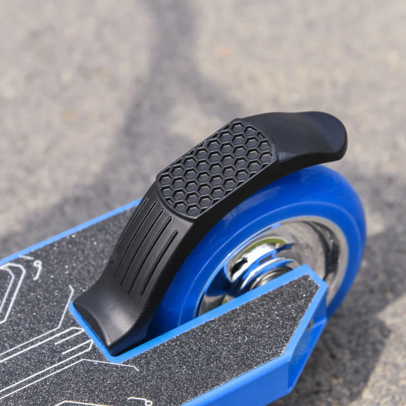 Soozier Stunt Scooter Aluminum Entry Level Freestyle Tricks Scooter Pro Scooter for Beginners w/ Rear Wheel Braking for Teenagers 14 Years and Up Blue