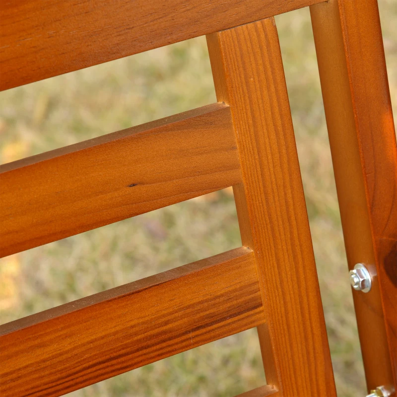 Outsunny Front Porch Swing, Hanging Patio Swing, Outdoor Swing Bench with Pine Wood Frame and Hanging Chains for Garden and Yard