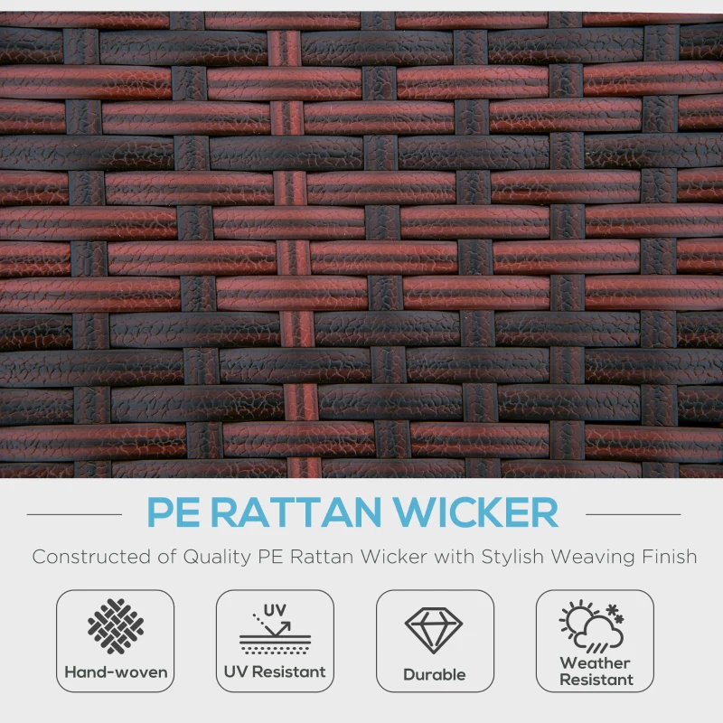 Outsunny 4-Piece Round Convertible Daybed with Cushions, Outdoor PE Rattan Patio Wicker Sofa Set, Sunbed with Adjustable Sun Canopy, Sectional Sofa, 2 Chairs, Table, 3 Pillows, Light Blue