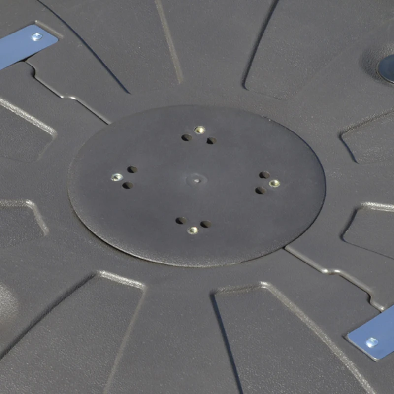 Outsunny Square Cantilever Patio Umbrella Base with 4 Wheels for Easy Moving, Heavy Duty Umbrella Stand Weight, 330 lb Capacity Sand or 286 lb Capacity Water, Coffee