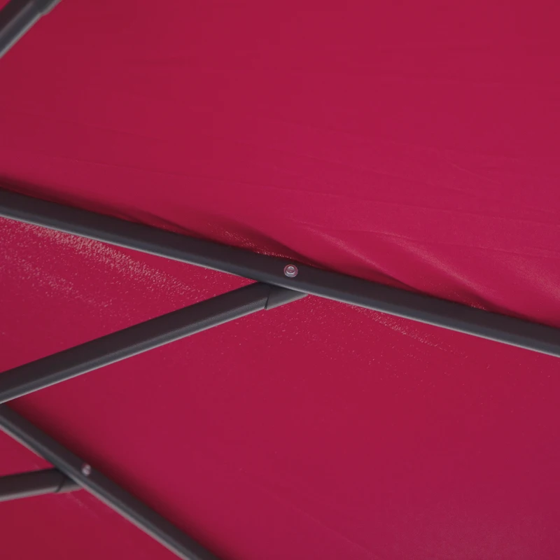 Outsunny 10' Cantilever Patio Umbrellas with UV and Water Resistant for Patio & Backyard Comfortable Red