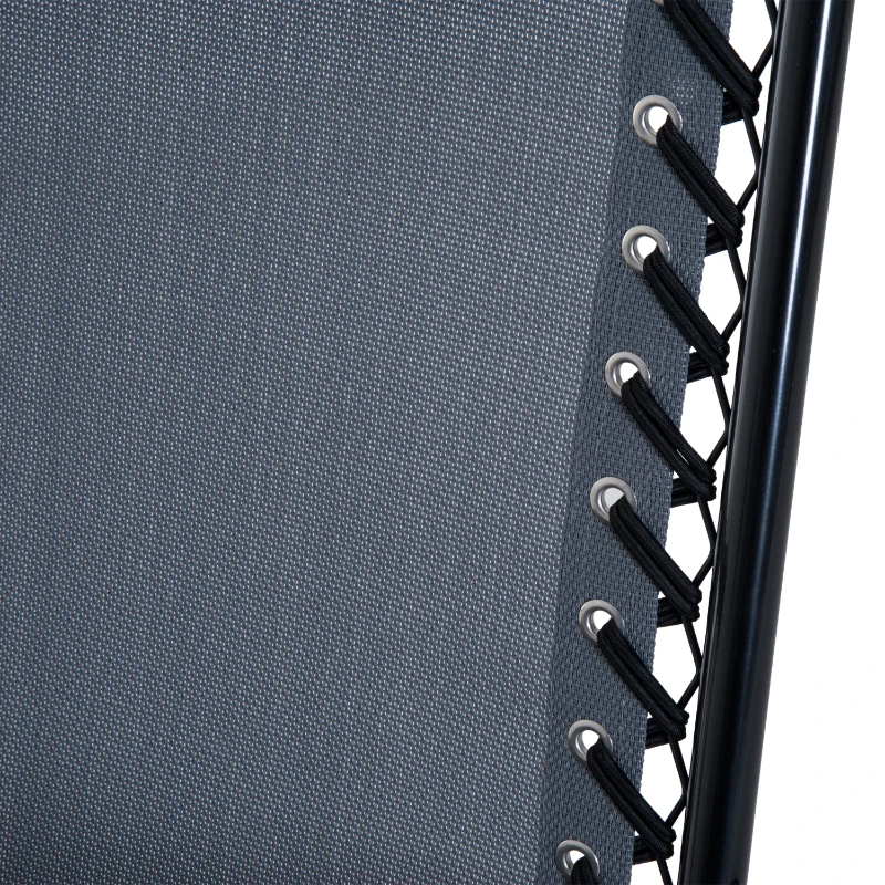 Outsunny Outdoor Folding Rocking Chair Patio Table Seating Set, 2 Rocking Chairs with Armrests and 1 Side Table with Tempered Glass - Gray