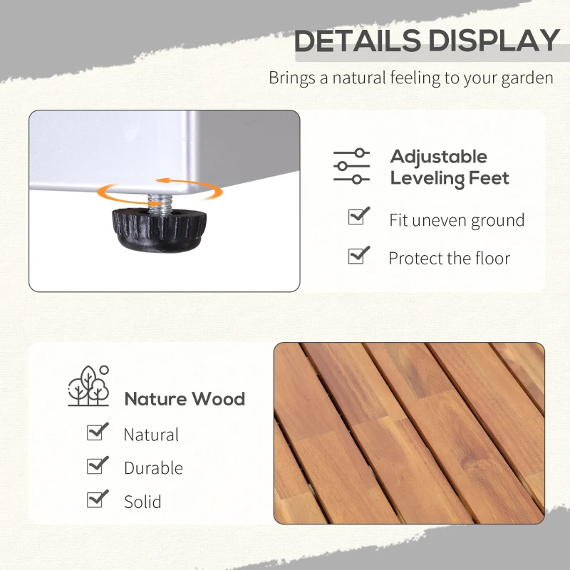 Outsunny 7-Piece Patio Furniture Sets PE Rattan Sectional Sofa Set Outdoor Conversation Set w/ Acacia Top Coffee Table & Cushion for Garden, Backyard, Beige