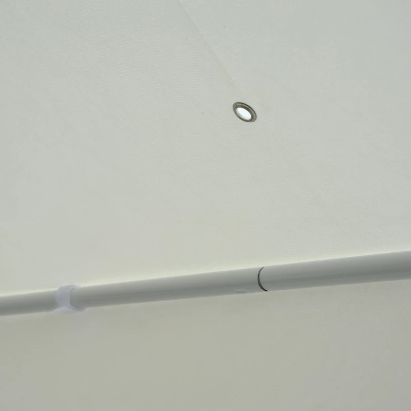 Outsunny Outdoor Cathedral Style Roof Party Gazebo with Mesh Walls - Cream White