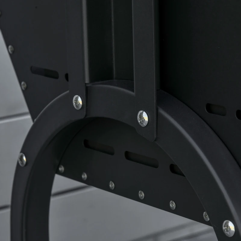 Outsunny Backyard Charcoal BBQ Grill & Smoker Combo Automatic Charcoal BBQ Rotisserie Grill 110lbs Lamb Hog Spit Roaster