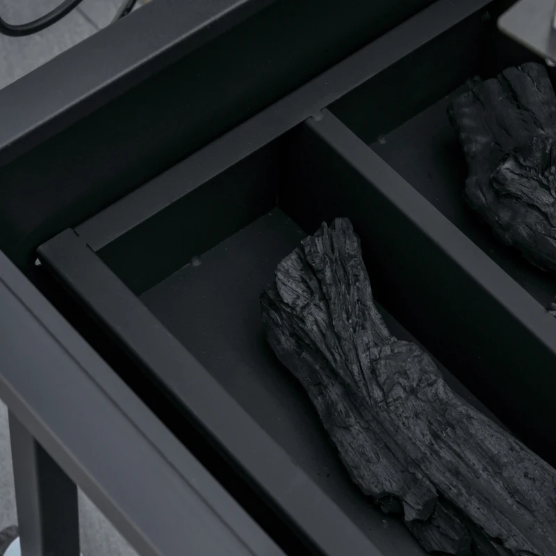 Outsunny Backyard Charcoal BBQ Grill & Smoker Combo Automatic Charcoal BBQ Rotisserie Grill 110lbs Lamb Hog Spit Roaster