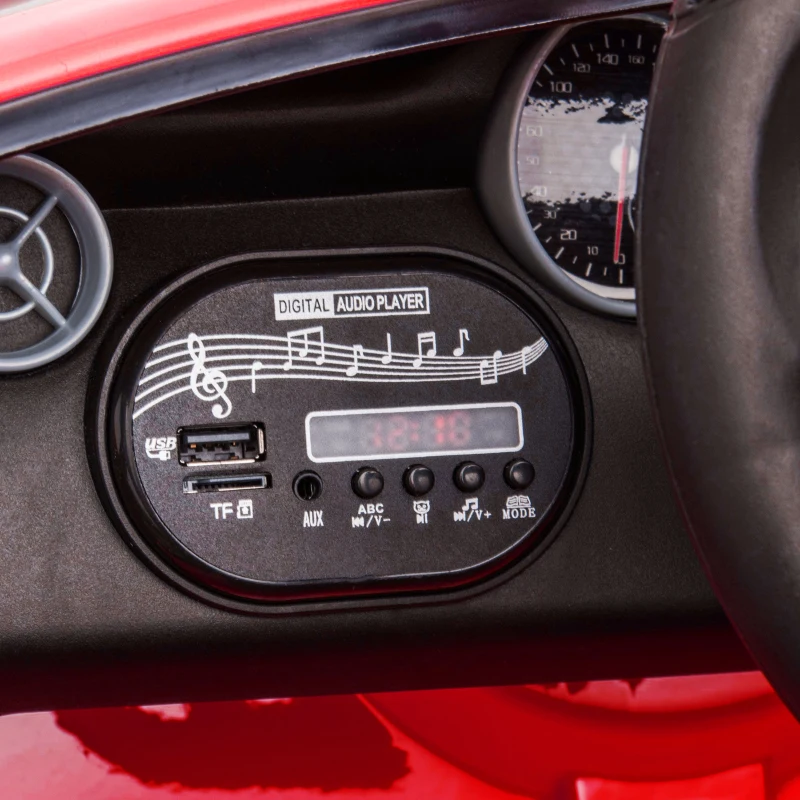 Aosom 12V Kids Electric Ride-On Car, Remote Control for Parents, Safe & Fun for 3-6 Years, Red