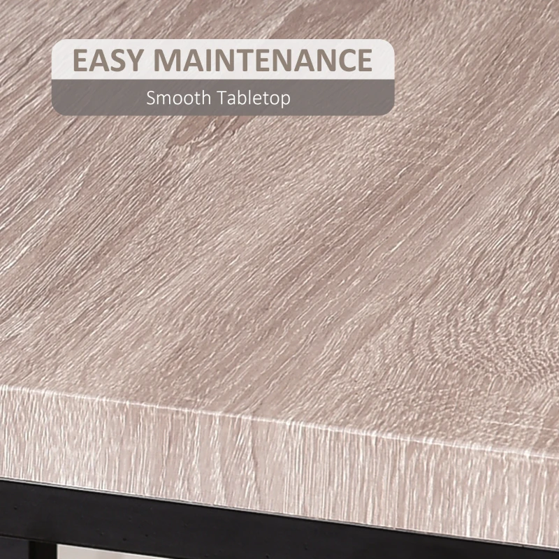 HOMCOM 5 Piece Dining Table Set, Square Kitchen Table Set With Stools for Small Space, Breakfast Nook, Natural Wood