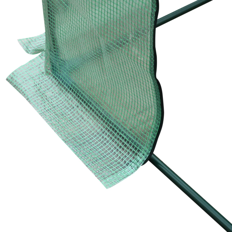 Outsunny 79" x 29" x 66" Walk-in Garden Greenhouse, Outdoor Portable Hot House with Roll-Up Door and Two Windows, Deep Green