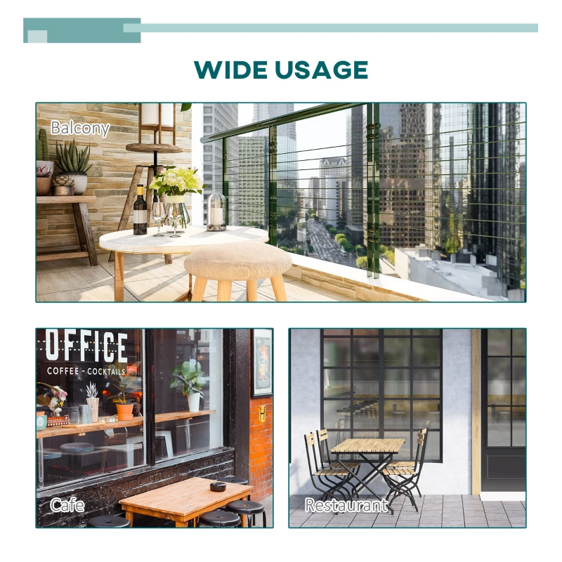 Outsunny 4' Arm Manual Retractable Sun Shade Patio Window Awning with Large Shade Area & Smooth Opening Crank, Green