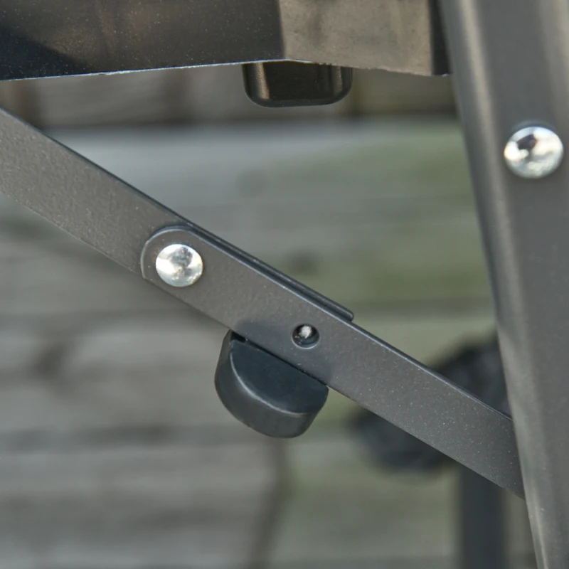 Outsunny Folding Camping Chair, Padded Director Chair with Side Table and Cup Holder, Portable for Picnic, Beach, Hiking, Travel, Blue