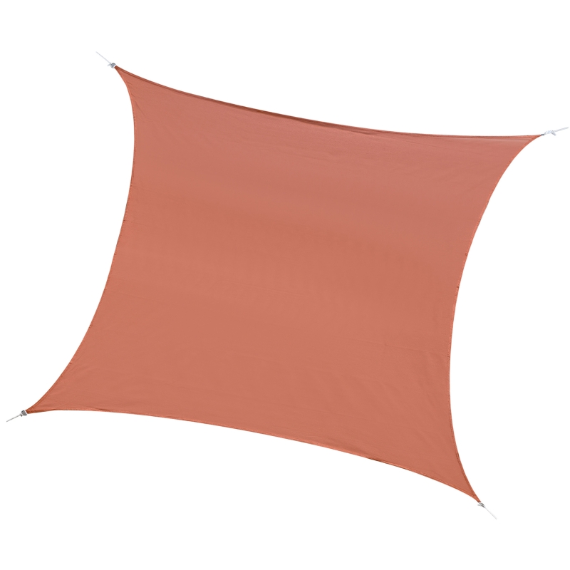 Outsunny 20' x 16' Rectangle Outdoor Patio Sun Sail Shade Canopy, Brick Red