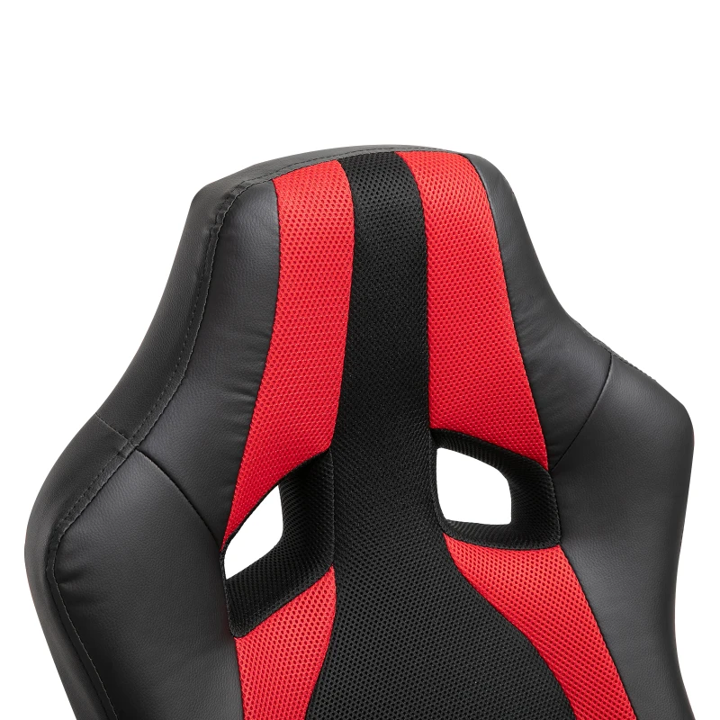 Vinsetto Office Chair Multi-functional Racing Gaming Chair Adjustable Height with Flip-up Armrest Wheels Swivel Red Black