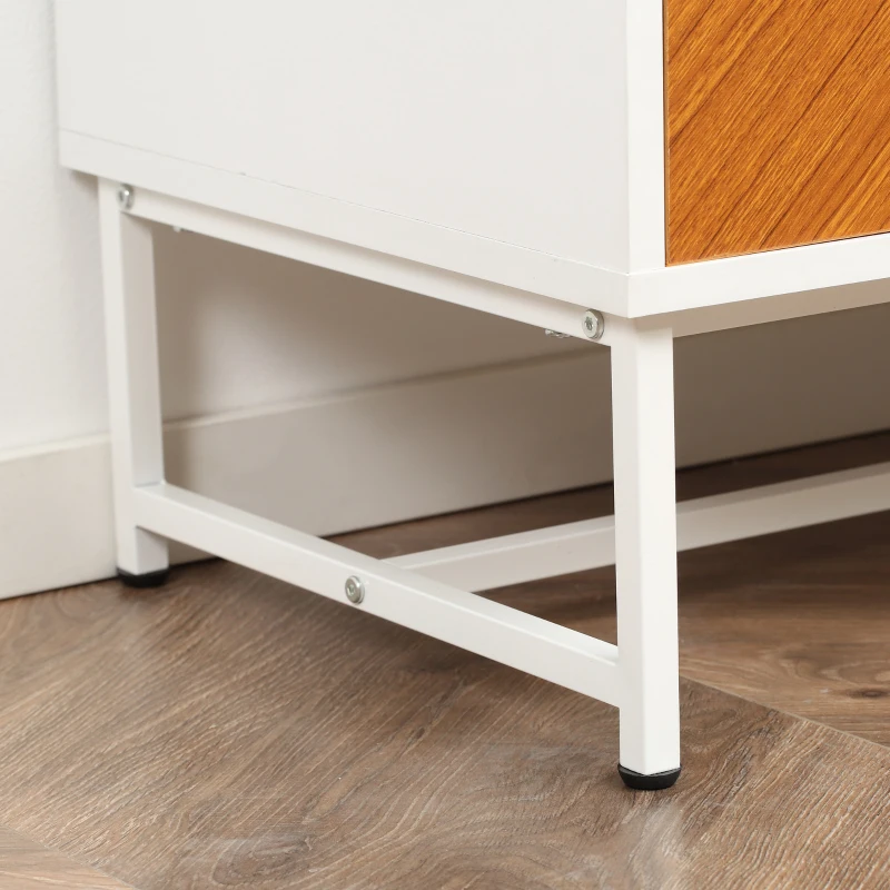 HOMCOM Accent Sideboard Storage Cabinet, Console Table with Adjustable Shelves for Dining Room, Living Room, or Kitchen, Brown