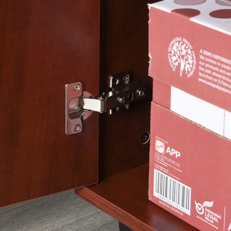 Vinsetto Multifunction Office Filing Cabinet Printer Stand with 2 Drawers, 2 Shelves, & Smooth Counter Surface, Brown