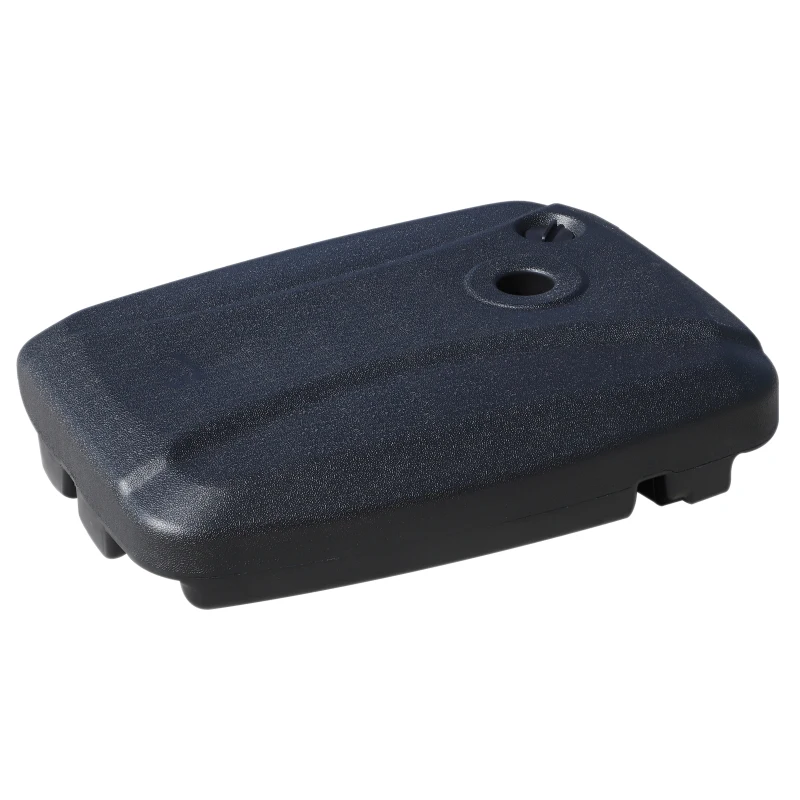 Outsunny Portable Umbrella Base Parasol Stand for Cantilever Umbrella Water Sand Fillable w/ 2 Wheels Black