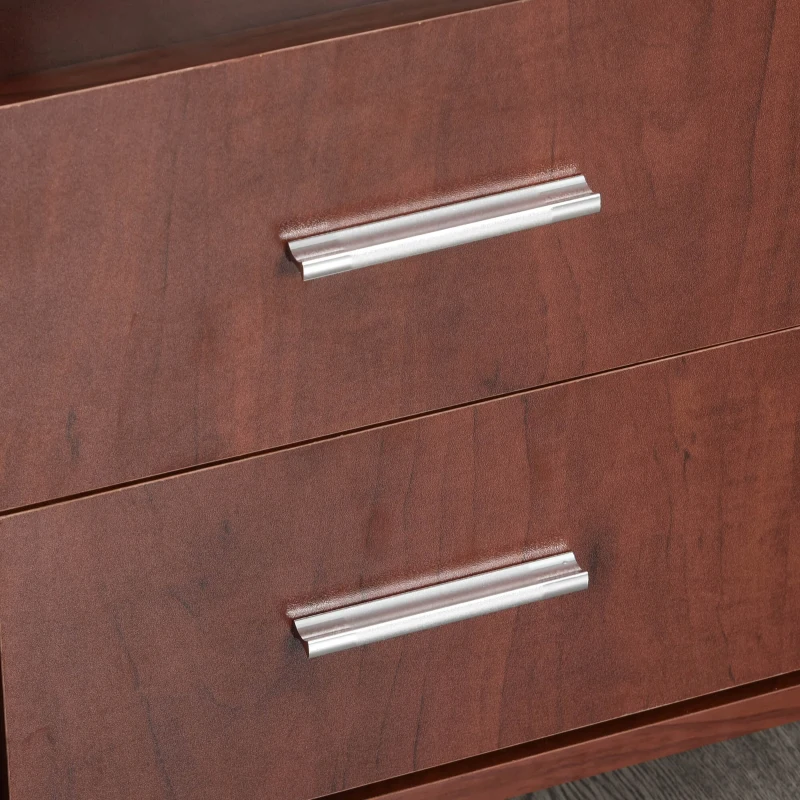 Vinsetto Multifunction Office Filing Cabinet Printer Stand with 2 Drawers, 2 Shelves, & Smooth Counter Surface, Brown