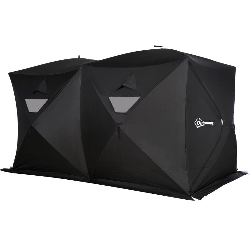 Portable 8-Person Ice Fishing Tent Shelter with Ventilation