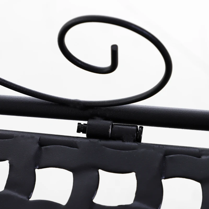 Outsunny Outdoor Metal Potting Bench Foldable Garden Planting Table w/ Build-in Bag, Hook