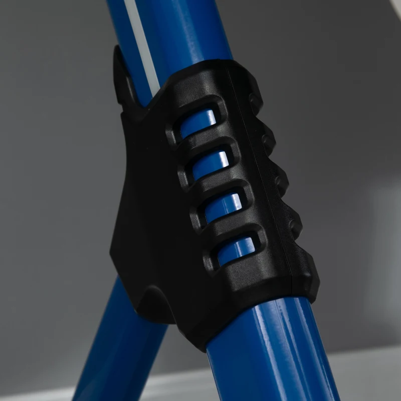 HOMCOM 43in Gaming Desk with RGB LED Lights Racing Style Gaming Table with Cup Holder & Cable Management, Blue