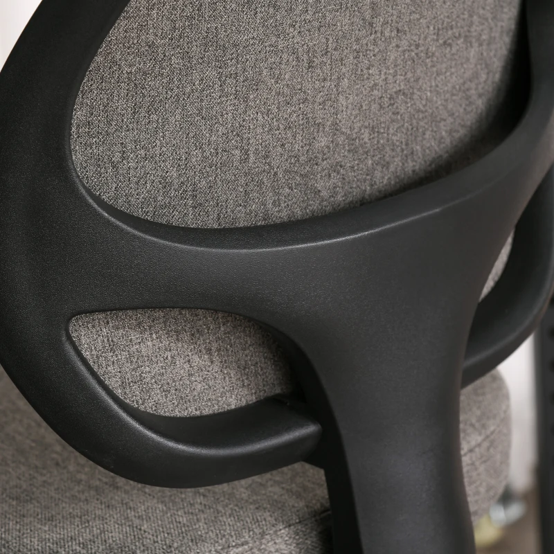 Vinsetto Ergonomic Tall Drafting Desk Chair with Adjustable Foot Ring, Armrest, and 360° Swivel Wheels, Grey
