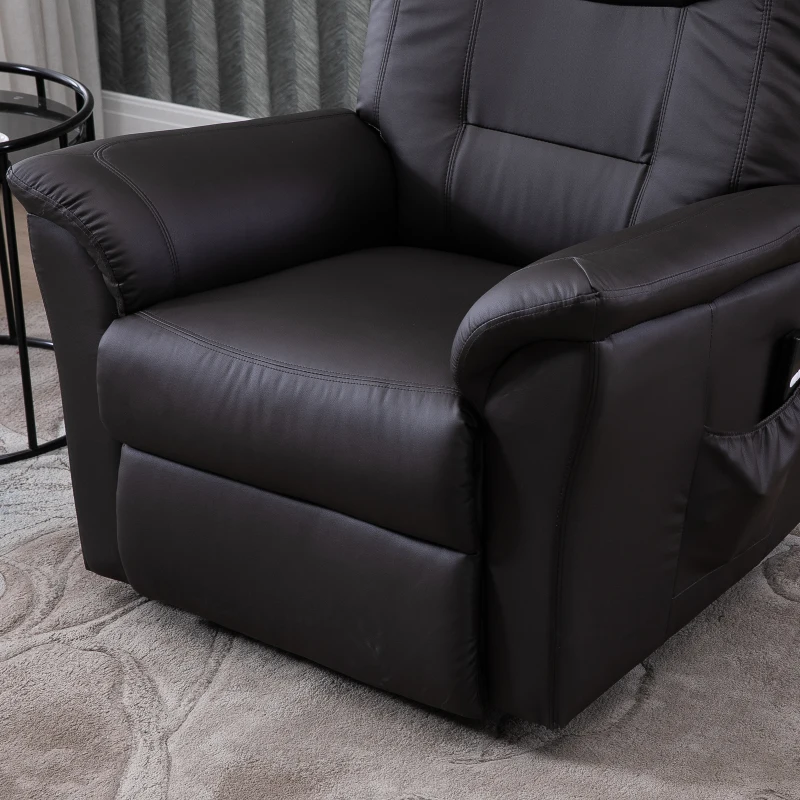 HOMCOM Electric Power Lift Recliner Chair w/ Remote, Brown
