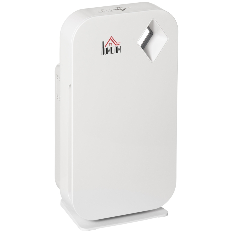 HOMCOM Air Purifiers Large Room 430sqft with 3-Stage Filtration System, Air Monitor, Air Cleaner with 3 Speeds
