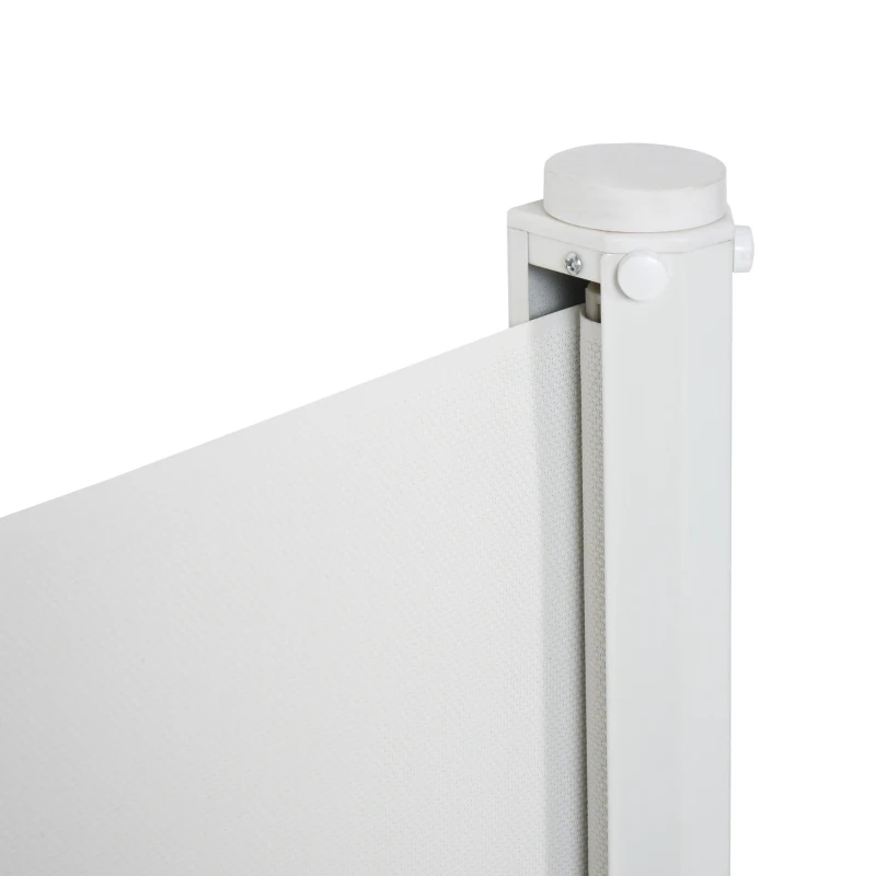 Pawhut Retractable Mesh Pet Safety Barrier Gate, Flexible and Extensible Safety Dog Gate Easy to Roll and Latch for Stairways Doorways Hallways, 45'' x 32", White