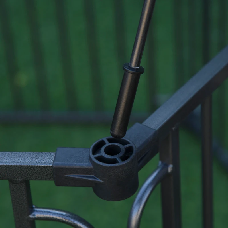 PawHut Dog Playpen with Door & Removable Cover for Small & Most Medium Sized Dogs Indoor & Outdoor Use, 47" H