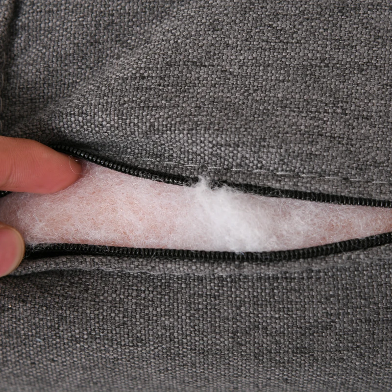 HOMCOM Convertible Accent Chair Single Sofa with Upholstered Fabric Cushion and Steel Legs for Compact Living Room, Grey