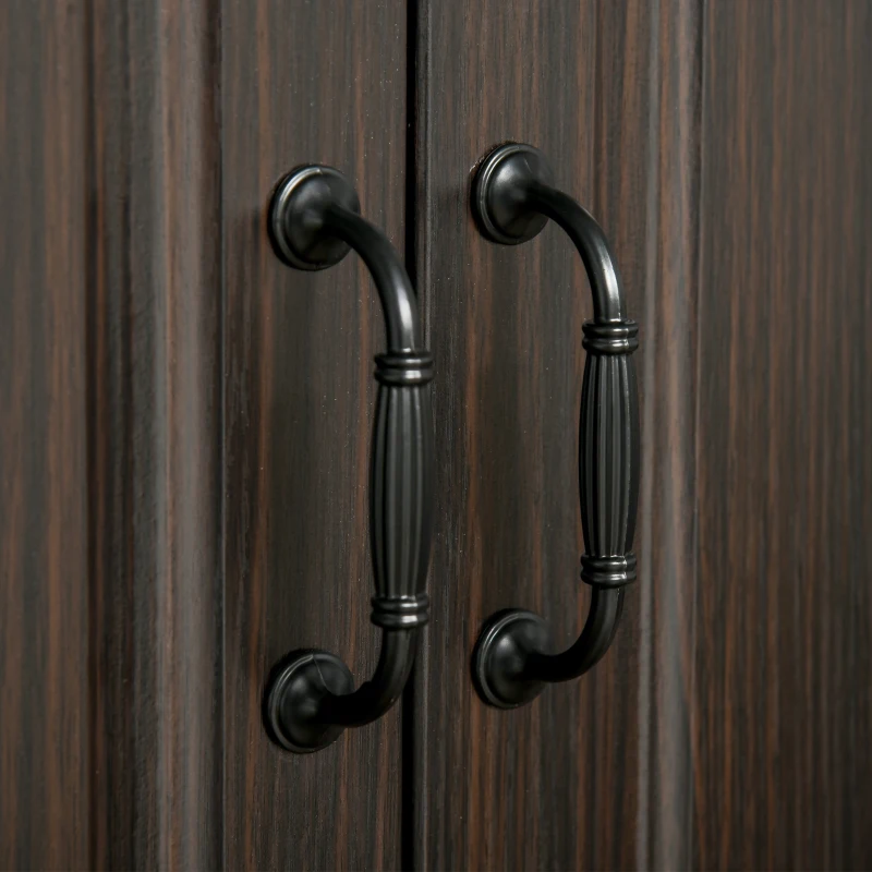 HOMCOM 70.75" Freestanding Kitchen Pantry with 4 Doors, and 2 Large Cabinets, Tall Storage Cabinet with Wide Drawer for Kitchen Dining Room, Coffee