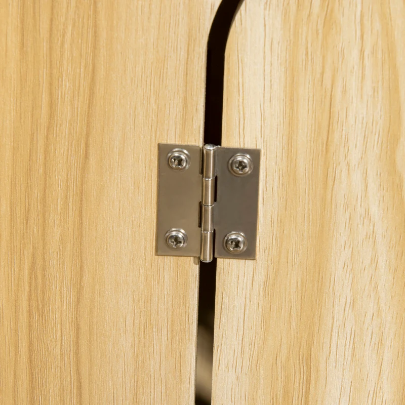 PawHut Cottage Design Small Dog House Indoor with Roomy Interior, Cute Wooden Pet Homee with Windows, Lockable Door with Bone Shape, for Small Sized Dog, Oak