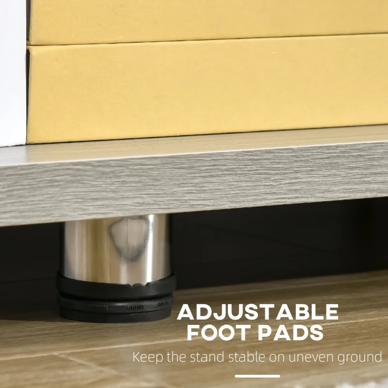 HOMCOM Modern TV Stand for TVs up to 45", TV Cabinet with Storage Shelf and Drawer, Entertainment Center for Living Room Bedroom, Grey